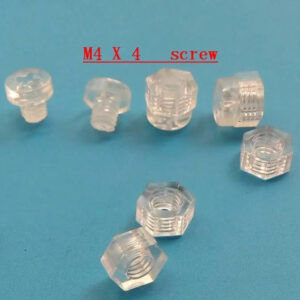 M4 X 4 mm Transparent plastic screw round head clear thread Home Light isolation DIY  LED wire cable fastener  M3 M5 M6 bolt nut
