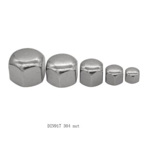 Hexagonal cover Nut DIN917 M3 M4 M5 M6 M8 M10 M12 M14 M16 m20 stainless 304 steel hex shorter height short fastener