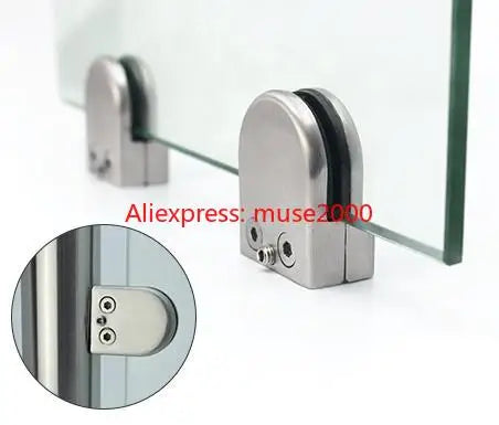 201/304 steel glass board holder bracket hinge no drilling hole clamp board clip Bathroom glass partition guardrail - Image 4