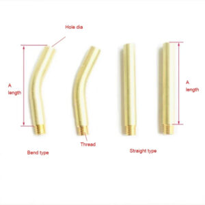 CNC water nozzle straight line bend brass M8 hole tube spray nozzle Length 5-100mm