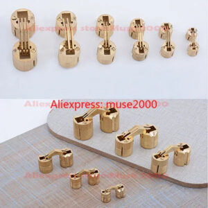 Brass hiden inserting round dia 8 10 12 14 16 18mm cupboard hinge door connector rotating cupboard cabinet  Folding Bracket