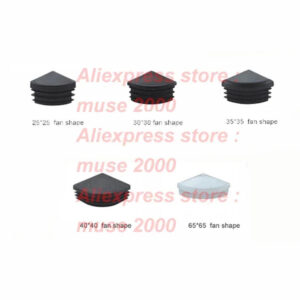 25 30 35 40mm fan shape D plastic plug tube ending protector cap cover pad ends oval elliptical tube insert end chair leg feet