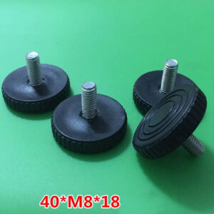 M8*18 40mm base feet pad, pre-embredded nut insert end adjustable feet leg pad plug Screw-in Furniture Cabinet Table Levelling