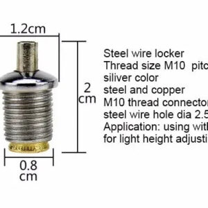 Ceilling lights hanger steel wire and locker steel line wire Length adjustable retractable lighting heights M10 wire grommet