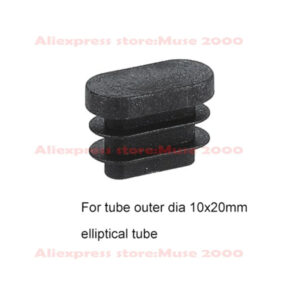 Elliptical 10x20 12x23 15x30 16x34 20x40 25x50 30x60 30x70 mm arched plastic plug tube insert end, blank pipe hole cap feet pad