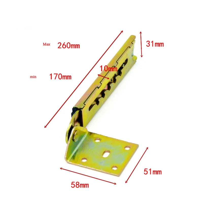 Lift supporting Adjustable hinge Strut bar 5 gear step have corner bracket massage bed height adjuster drawing desk table - Image 2