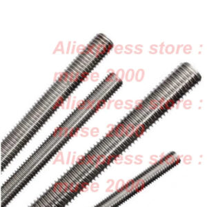 M3 M4 M5 full thread steel rod pontil Length 16-250mm 304 stainless long steel pole screw bolt bar 3D printer light hanger