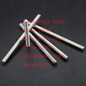 M6 M8 M10 full thread steel rod pontil Length 20-250mm 304 stainless long steel pole screw bolt bar 3D printer light hanger