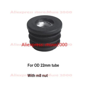 22mm round plastic tube feet plug M8 nut thumb screw pre embedded blank tube insert end Furniture Levelling Screw On Feet