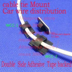 WCC Self adhesive cable tie mount,Car air conditioner home electronic wire zip clamp,clip,Computer host cable distribution