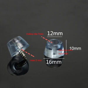 16x12 height 10mm clear Cupboard feet pad furniture leg cone PVC soft floor spacer washer base damper noise proof scratch proof
