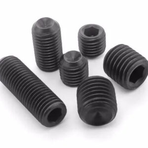 M3 X2 3 4 5 6 8 10 12 15 20 Grade 12.9 set screw alloy steel inner hex no head bolt concave hollow end DIN 916 Black 3D printer