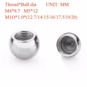 M4 M5 M10 Steel ball nut lighting branch end tip led lighting decoration board fastener Cr planted siliver smooth surface