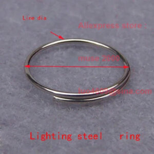 11 13 15mm Dia crystal circle ring ornament stainless steel LED pendant string connector fastener silver gold ceiling light DIY