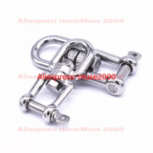 OX type 304 roaable ring hooker M4 M5 M6M8 M12M14M16 hanger locker connecting 8 shape Pet rope steel winding proof chain buckle