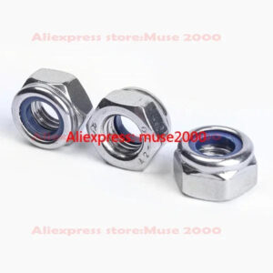 Nylon lock hex nut DIN985 316 stainless steel nut M4 M5 M6 M8 M10 12 14 16 Metric coarse pitch fastener