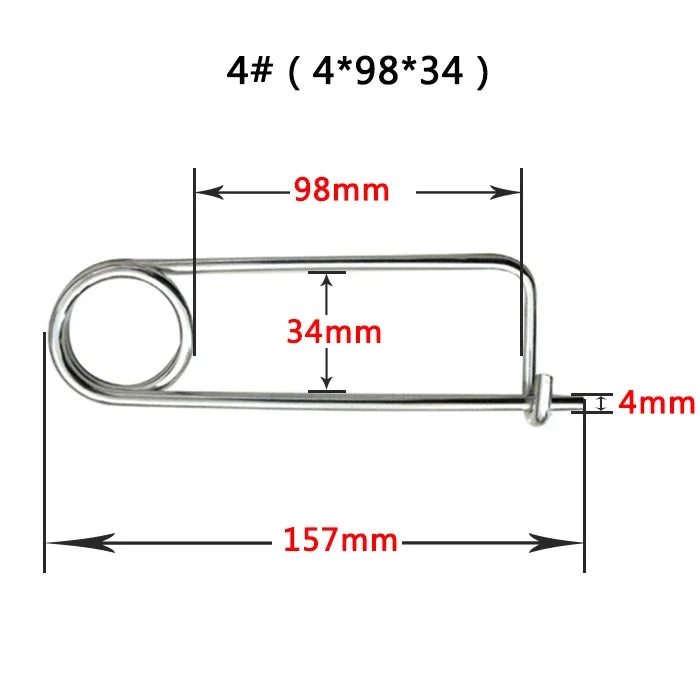 Brooch steel Steel safty dia 2 3 4 5 6 6.5 8mm square shape spring pin quick lock Brooch locking fastener car - Image 3