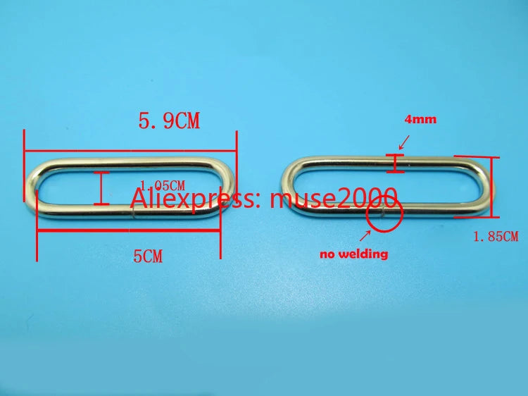Weaving tape buckle metal steel ring oblong elliptical shape belt anchor clip fastener Adjusting Shoulder straps buckle bag - Image 4