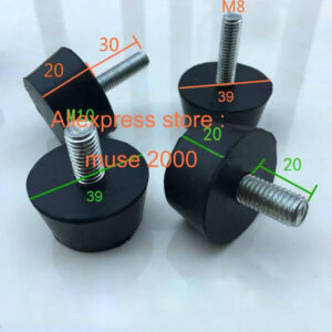 M8 M10X15 20mm Bottom dia 39x20 rubber screw on feet pad rubber damper buffer cone feet pad machine floor shock noise proof