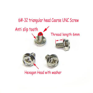 UNC #6-32 *6 8 12 / M3*6 Screw,Hexagon head with washer anti slip skidproof vein screw computer host power cabinet fasten