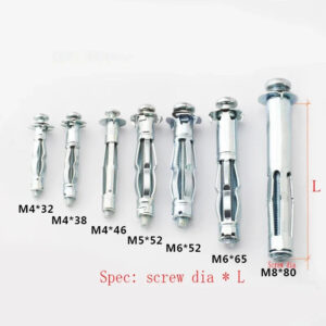 M4 M5 M6 M8 Steel plasterboard wall anchor Heavy duty wing gypsum  ceiling expansion plug bolt anchoring gypsum-lath setscrew