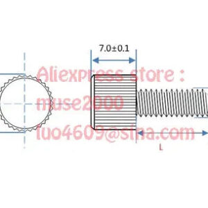 SS 303 M3 M4 25 30mm knurled screw straight knurled flat Large head no step Thumb Screw,Plain Finish Handle adjustment toolless