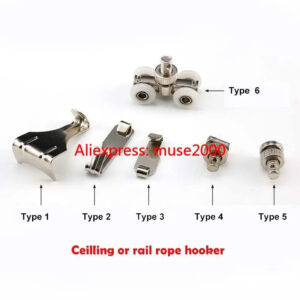 Rail hooker hanger roller Picture art ceiling Wire grippe steel rope clamp clip Wire clasp Exhibitions ceiling light rope locker