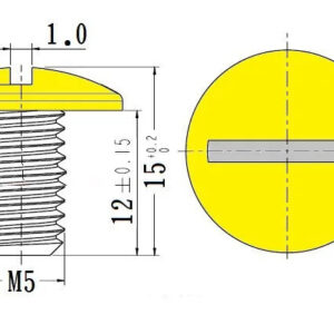 M5X12 Nylon screw,Black plastic bolt,large thin slotted no corrosion advertisement LED Lighting DIY Fastener insulation bolt