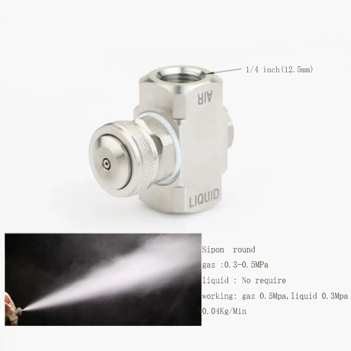 No adjusting Gas Atomizing Nozzle misting fan round covering water Spray garden Fight Machine nozzle misting fog water spraying