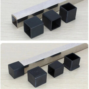 15 19 20 25 30 40 mm width Square & oblong PVC furniture pad cup tube ends cover chair leg pipe protector floor scratch damper