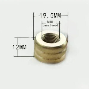 Round brass nut M10*1 lights hollow screw domed ends cover cap connector cobrass Vintage chandelier copper lamp holder