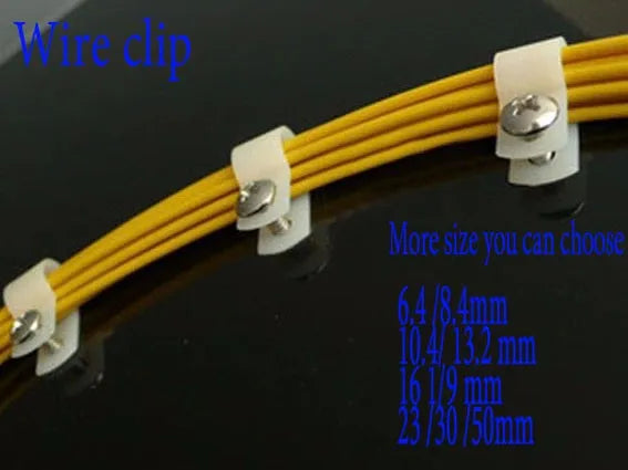 Series#R cable clamp#R Type cable tie,Nylon wire clip,3.3-10.6mm clamp dia,power cabinet,wire cable distribution fasten P-shape - Image 3