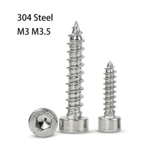 304 stainless steel M3 M3.5 x 4 5 6 10 14 20 30 steel screw self tapping Hex drive round head electronic Audio DIY model
