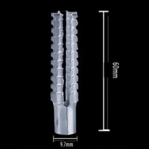 6x30 8x32 10x60 mm steel wall anchor expansion tube wall plug screw Self-Drilling Drywall Anchor lightweight brick gypsum board