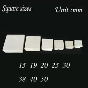 Square 15 16 19 20,25,30,32 38 40,50 60mm White tube Inserts End Blanking Cap,furniture chair desk Feet pad folding bed leg
