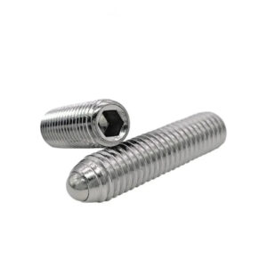304 Stainless Steel Spring Ball Tip Set Screw M8/M10 - Hex Socket Allen Plunger Grub Point Bolt for Secure Fastening and Alignme