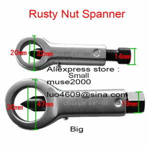 rusty nut splitter spanner remove cutter tool steel wrench hex width 12.7-15.88 and 15.88-22.2mm rusting fastener maintence