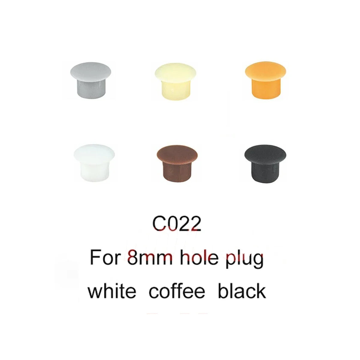 8mm Coffee white black Furniture Drilling hole plug cupboard screw plastic cover cap insert dark brown end pannel - Image 3