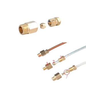 PD brass join 3 4 6 8 mm m4 m5 M6 M8 M10 1/8 1/4 brass tube joint sleeve clip joint connector fastener coupler male thread