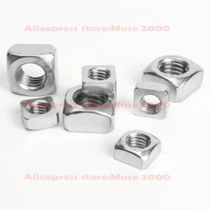 Square nut 304 steel nut M3 M4 M5 M6 M8 M10 DIN557 metric standard coarse pitch fastener alloy section sliding nut