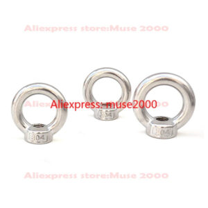 304 Stainless Steel ring head nut M3 M4 M5 M6 M8 M10 M12 M14 M16 M18 steel rope hanger hooker anchor Eye Nut Lifting Machinery