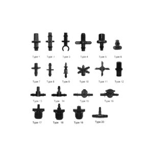 4/7mm tube joint 1/4 PE garden tube nozzle connector Sprinkler Irrigation Barb Tee Water connectors Joint  Pipe Hose Fitting