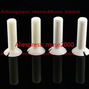 m4m5m6 m8 m10 PP plastic slotted countersunk head screw Acid and alkali resistant plastic screws knurled bolt adjusting handle