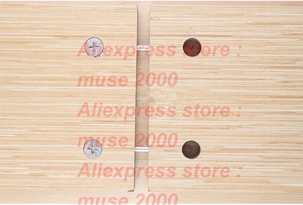 M6 Dia 5.3mm, 48-84mm Pole Furniture Connector, Eccentric Wheel Double-Head Lever, 3-in-1 Desk Table Panel Board Clamp - Image 5