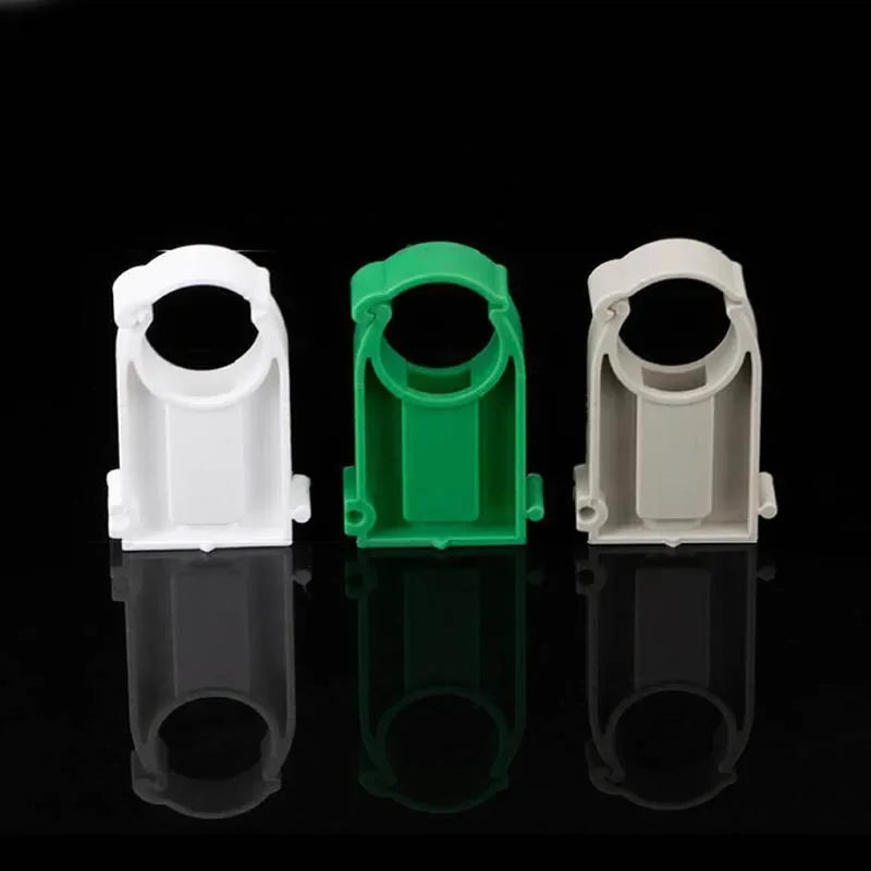 white OD20 25 32 40mm PPR pipe clip heighten Plastic Holder water pipe Tube install grapple Single U clip DN15 20 25 32 40 50