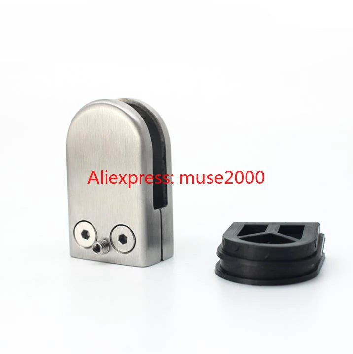 201/304 steel glass board holder bracket hinge no drilling hole clamp board clip Bathroom glass partition guardrail - Image 2