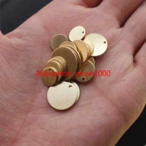 copper pendant DIY side hole Decoration hardware Round board brass washer round board Dia 0.4mm,Dia 6 8 10 12 15 20 27 30mm