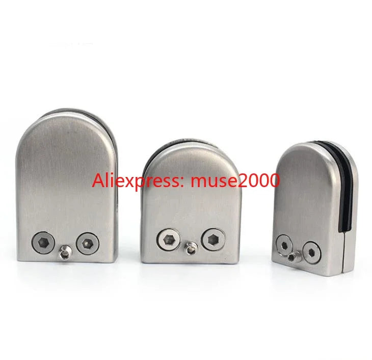 201/304 steel glass board holder bracket hinge no drilling hole clamp board clip Bathroom glass partition guardrail - Image 3