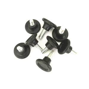 White black M6 M8 screw on feet pad Leg Adjustable Base width 27 mm Screw-in Furniture Cabinet Table Levelling Glide Feet Foot
