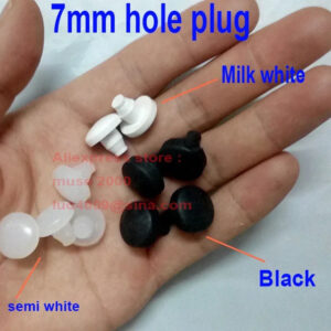 For round dia 7 mm hole plug White black semi clear plastic hole inserting pad cover cap sofa chair desk feet damper cabinet